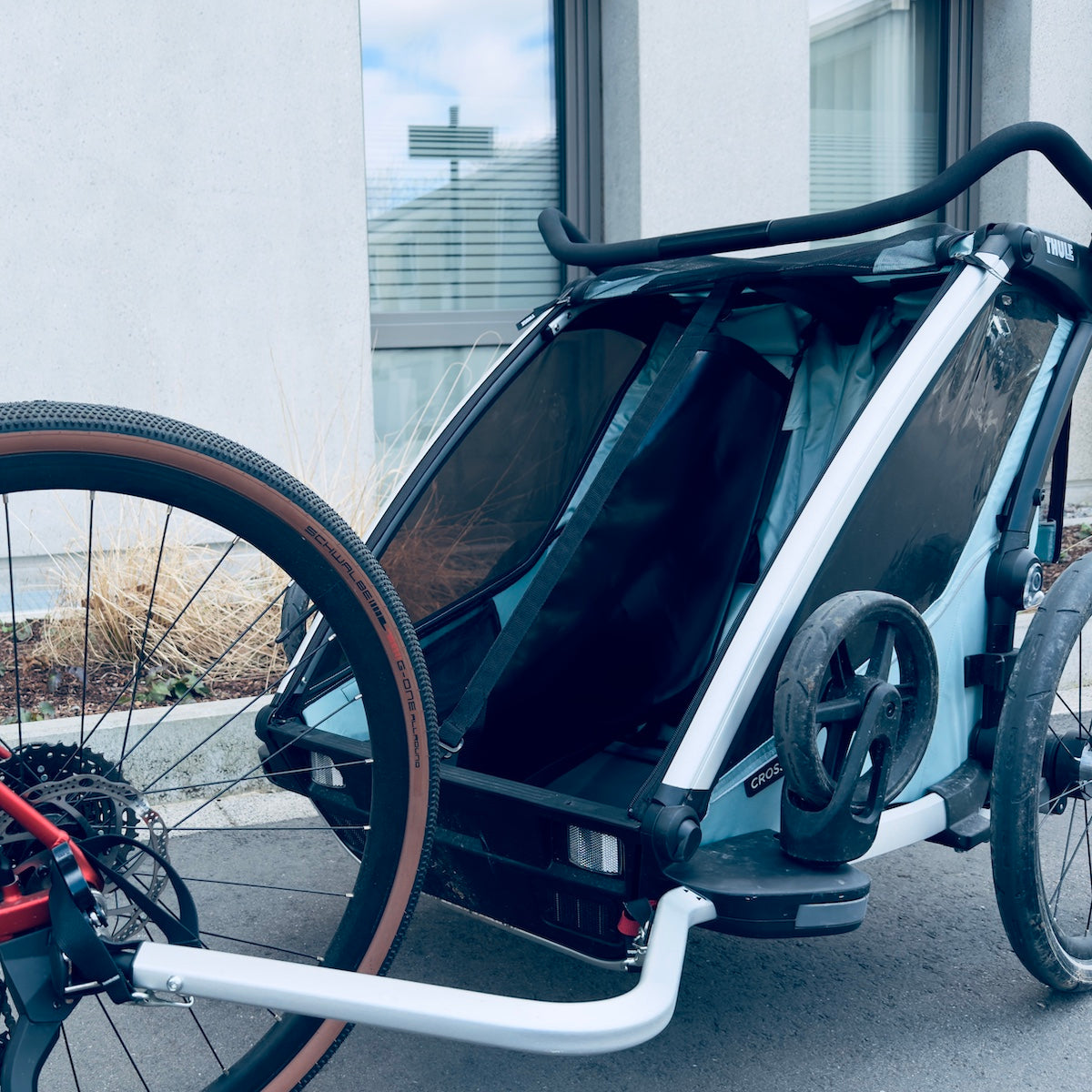 TREMMA - Trennwand für Thule Chariot Sport/Cross/Lite/Cab 2-Sitzer Fahrradanhänger