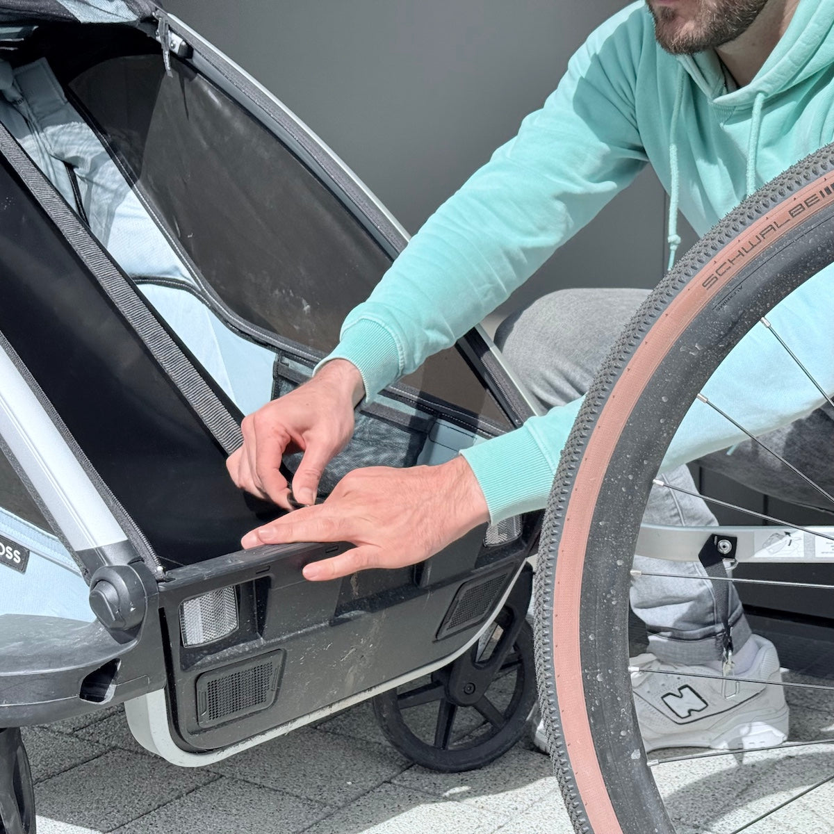 TREMMA - Trennwand für Thule Chariot Sport/Cross/Lite/Cab 2-Sitzer Fahrradanhänger